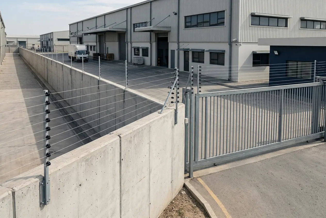 Core Shield team and installation on an industrial electric fencing project