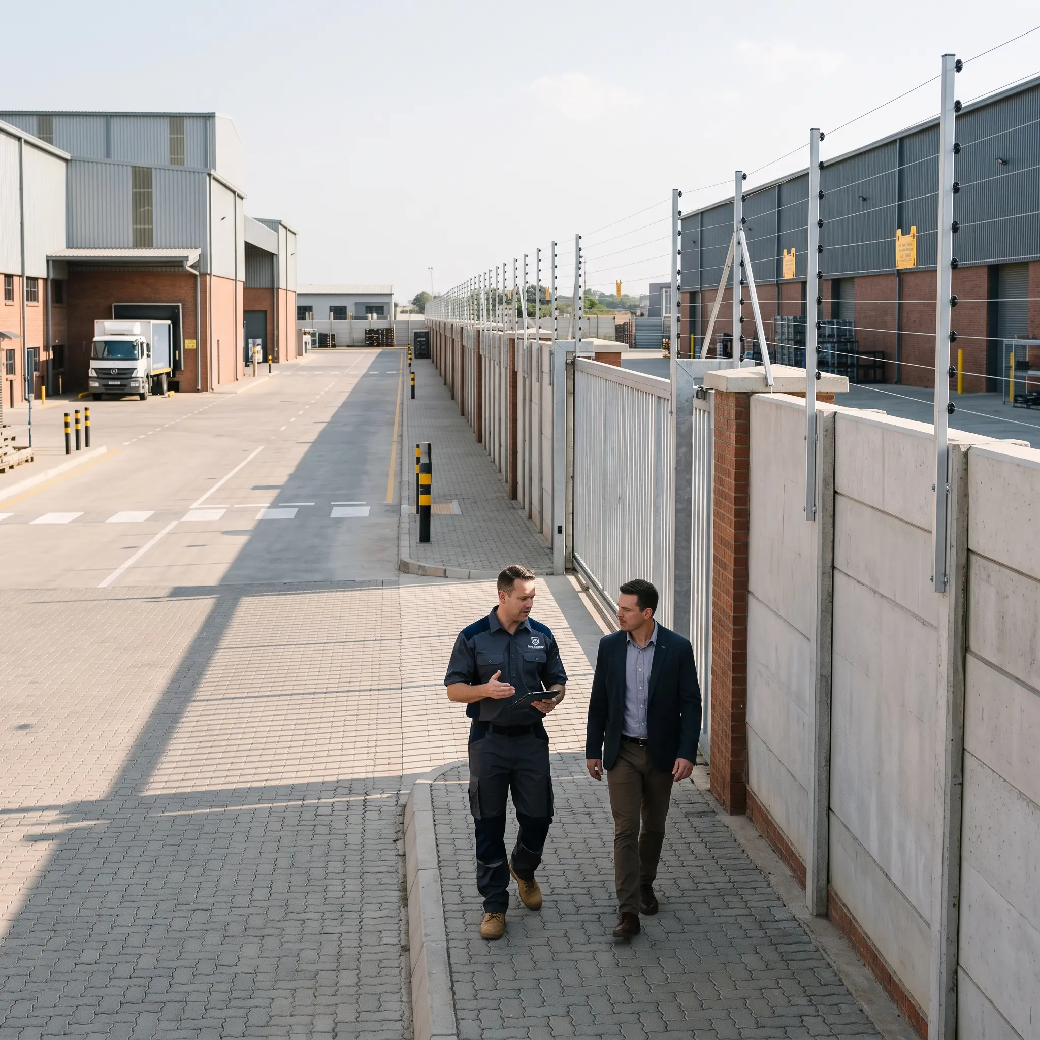 Core Shield team and installation on a commercial electric fencing project