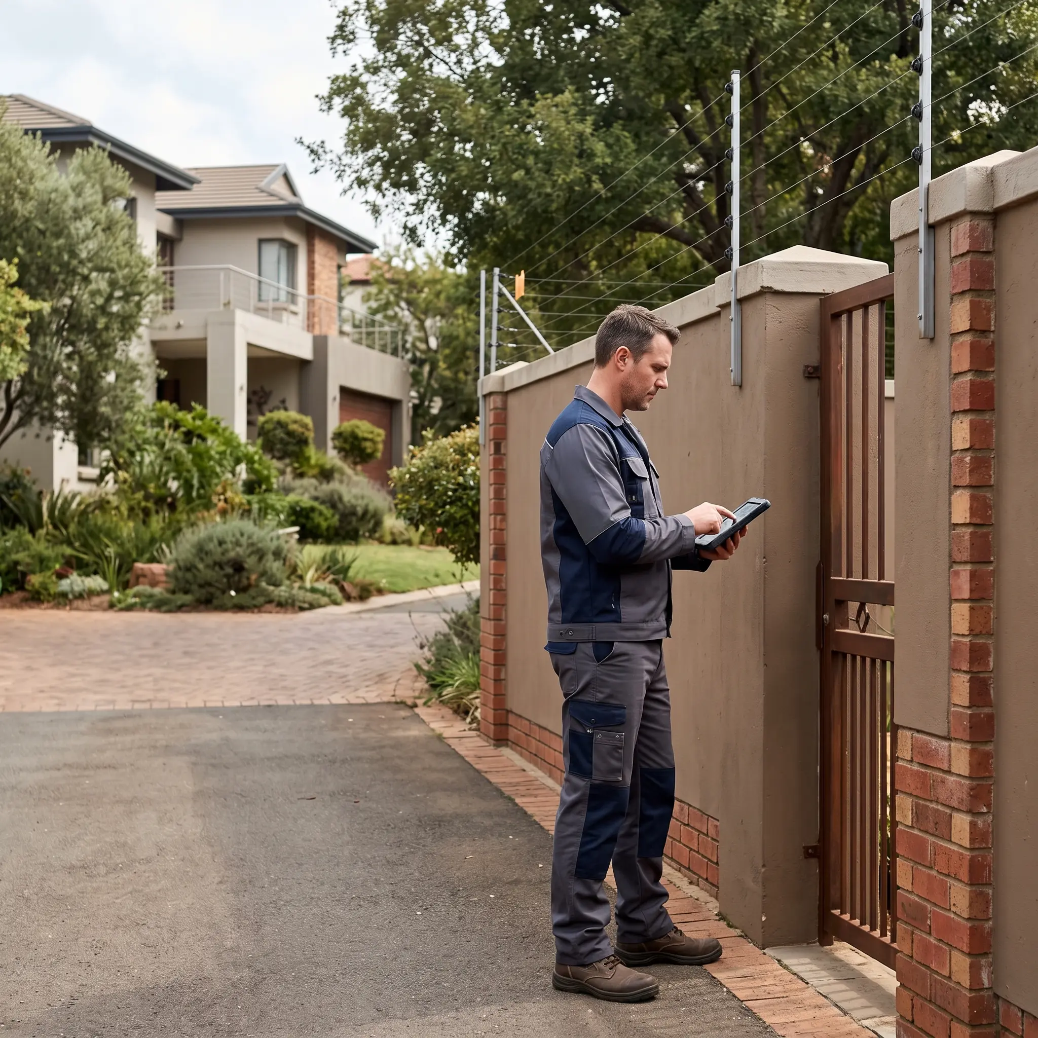 Residential electric fencing installed with safety considerations
